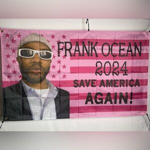 Frank Ocean Banner Tapestry (polyester) 5x3 Ft. With 4 Grommets